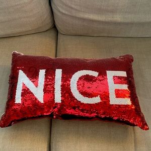 Sequin Christmas Throw Pillow